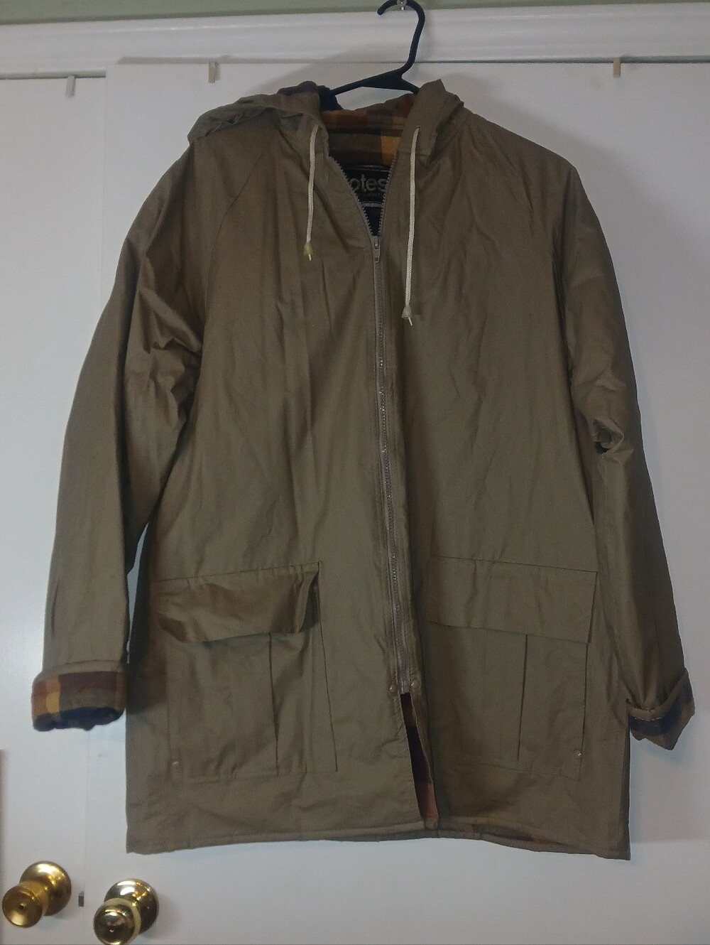totes Hooded Military Field Jacket in Olive Green